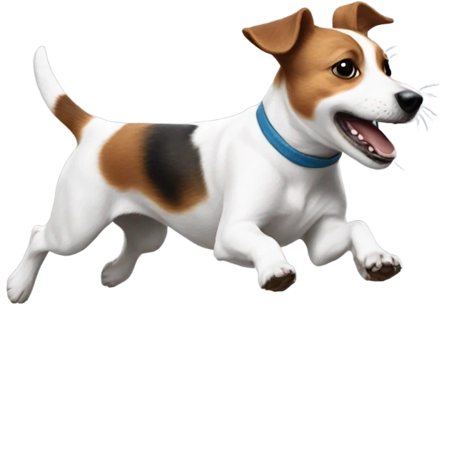 Jack Russell dog running emoji