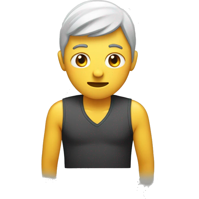 person folded in half standing up emoji