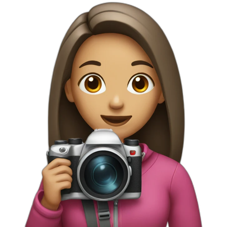 Girl with camera emoji