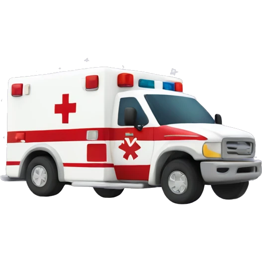 Ambulance with sparkles around it emoji