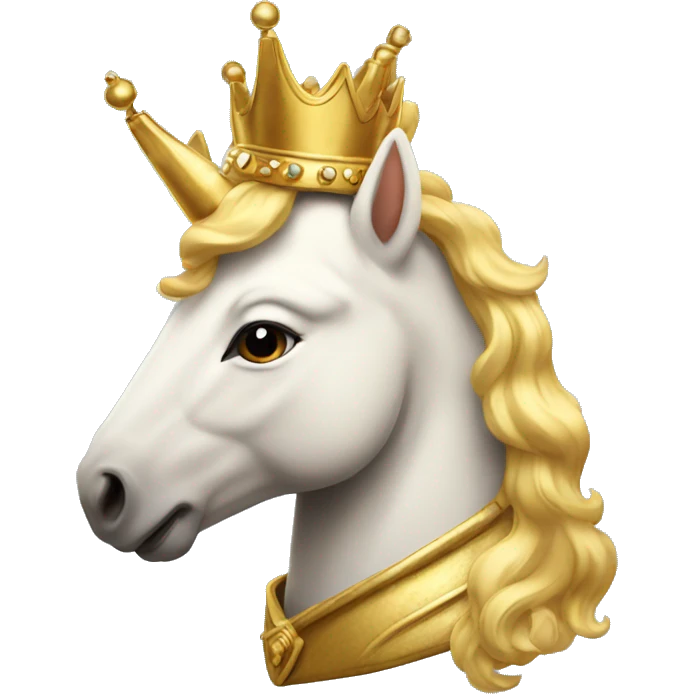 golden uniorn with crown emoji