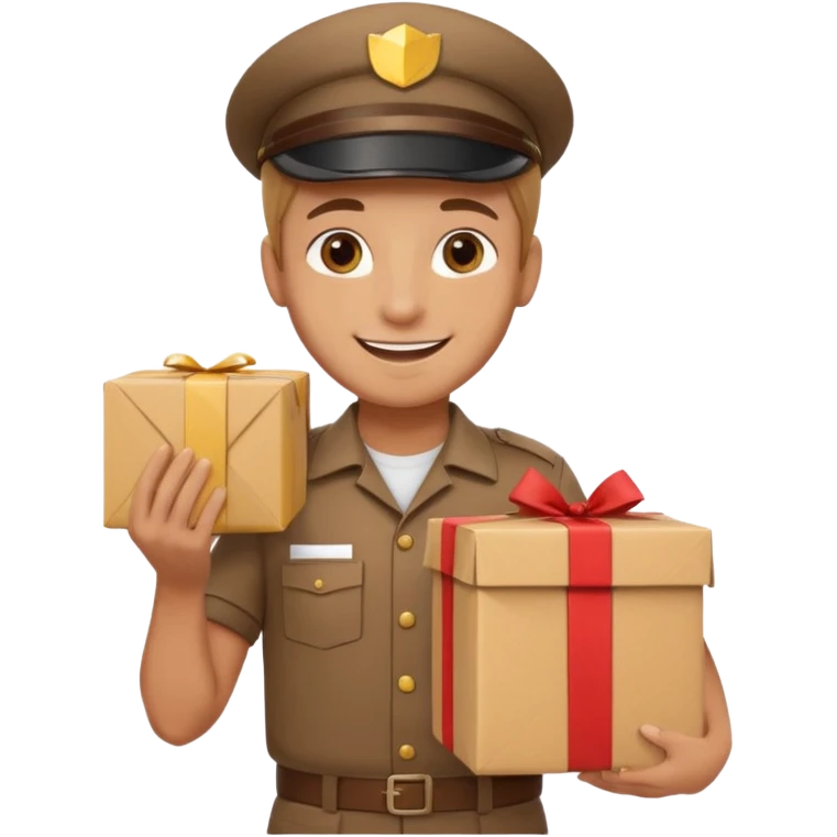 van driver with parcel,Delivery Crew emoji