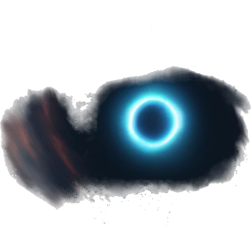black hole in space with number 1  emoji