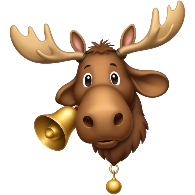 a moose with a bell emoji