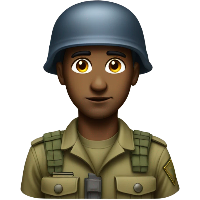 idf soldier photorealistic serious emoji