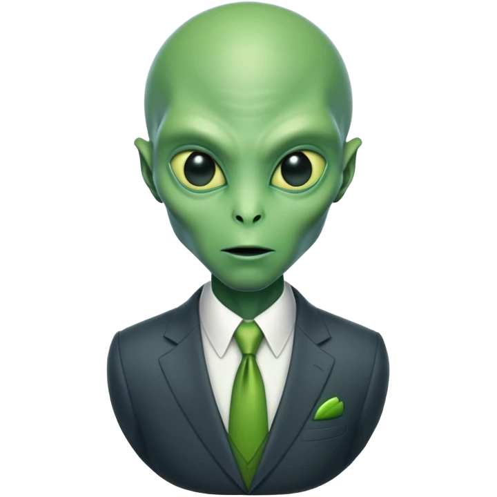 alien in a suit emoji