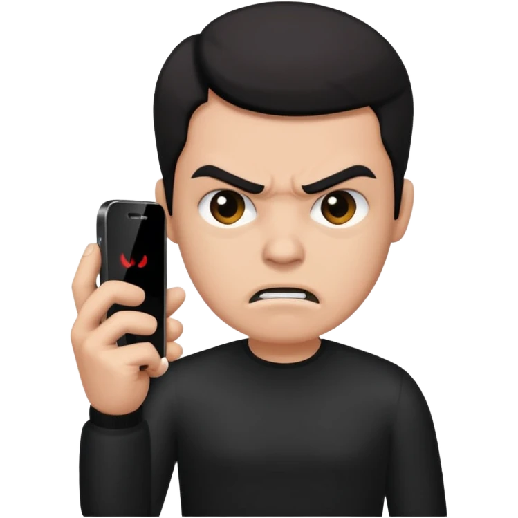 angry hung up phone emoji