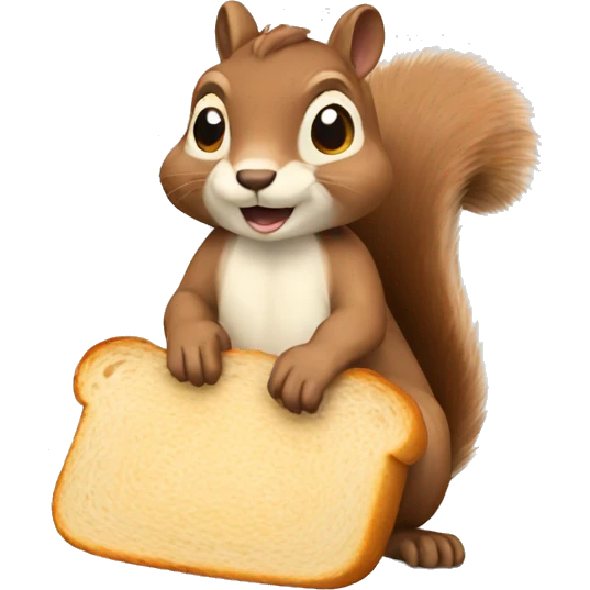 squirrel with a slice of bread emoji