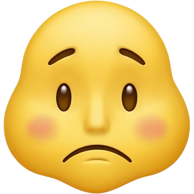 tired yellow emoji with sleepy expression, droopy eyes, yellow face, simple and clear, classic emoji style emoji