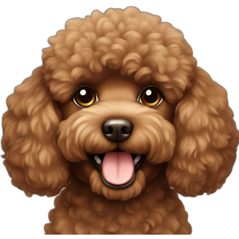 Brown fluffy toy poodle emoji