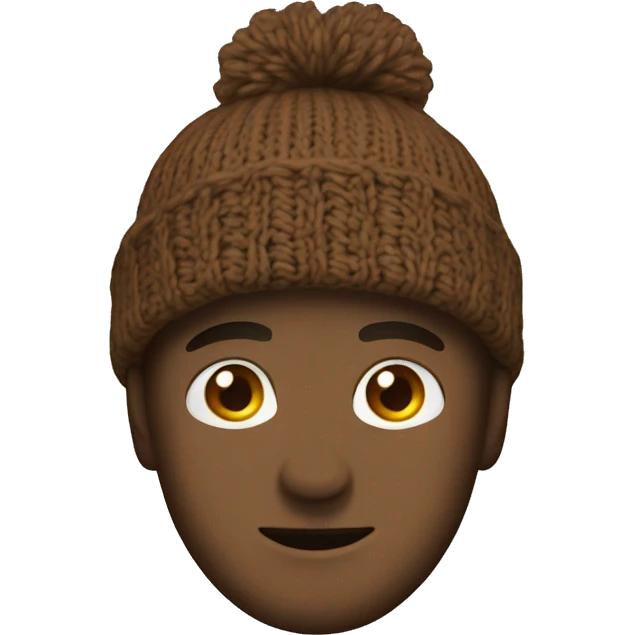 Simple Brown knitted beanie  emoji