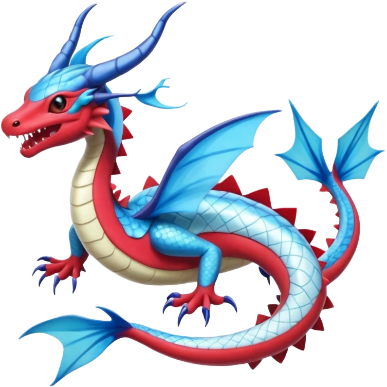 Salamence-Amaura-Gyarados-Dratini-Flygon-Dragonair-fusion-hybrid-creature  emoji