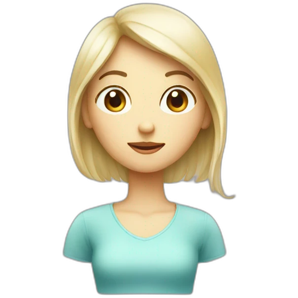 Glass shape girl emoji