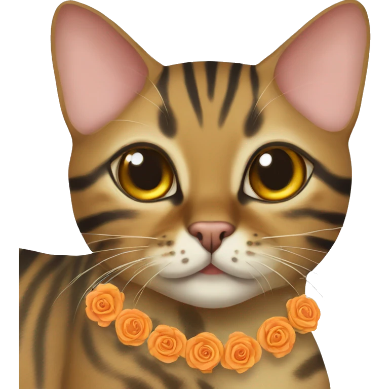 bengal cat with rosettes emoji