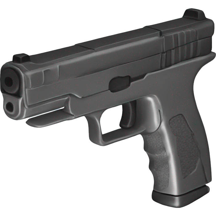 gun on white background emoji