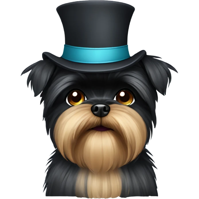 An affenpinscher with a hat on emoji