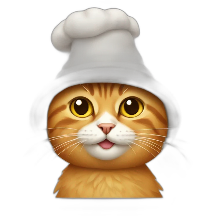 Cat wearing chicken hat emoji