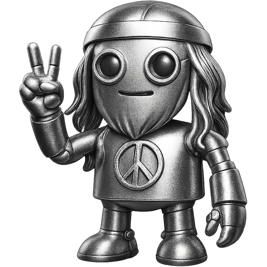 hippie robot emoji