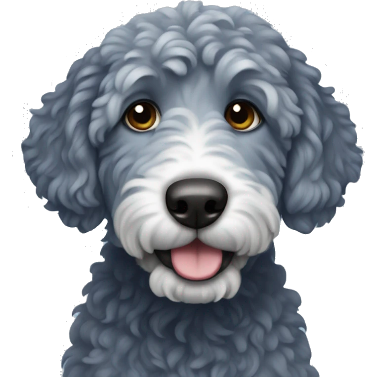 Blue bernadoodle emoji
