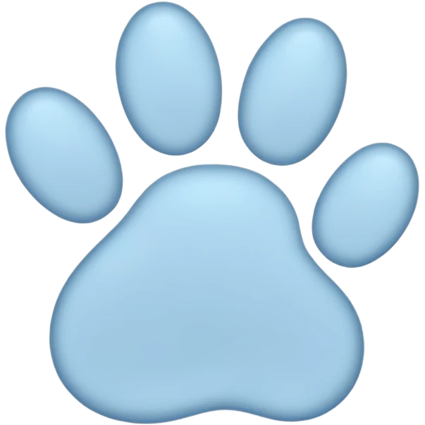 a pastel blue pawprint emoji