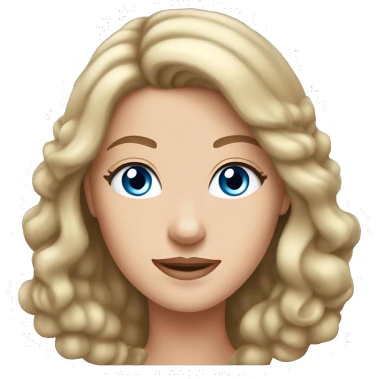 use the queen emoji but make a white girl with brown hair and blue eyes emoji