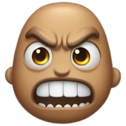 Dwayne The Rock Johnson squid in one face emoji