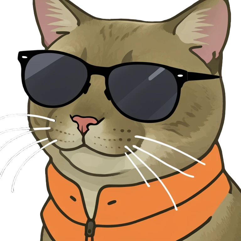 Cat with sunglasses emoji