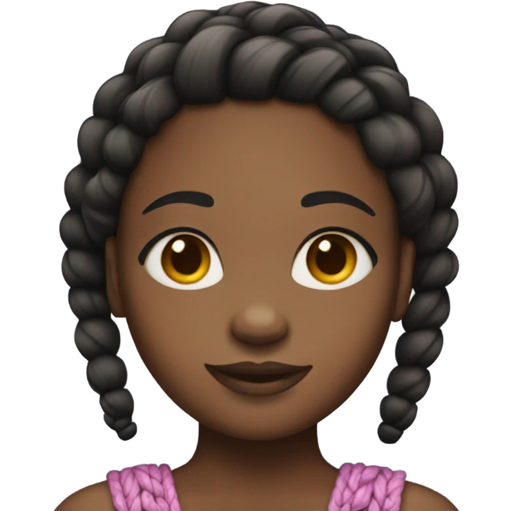 Black girl with braids emoji