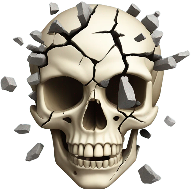 Skull with exploding head emoji