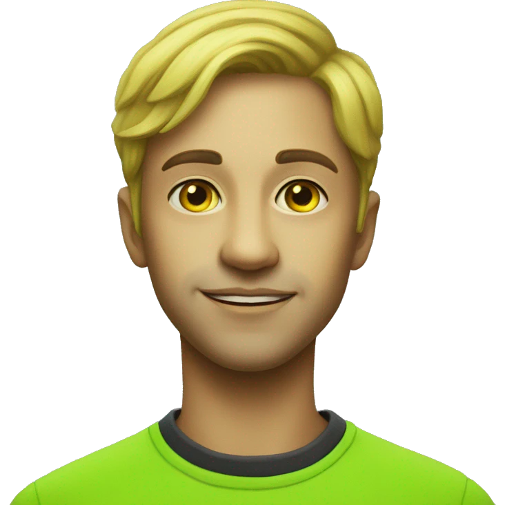 Neon yellow green heart emoji