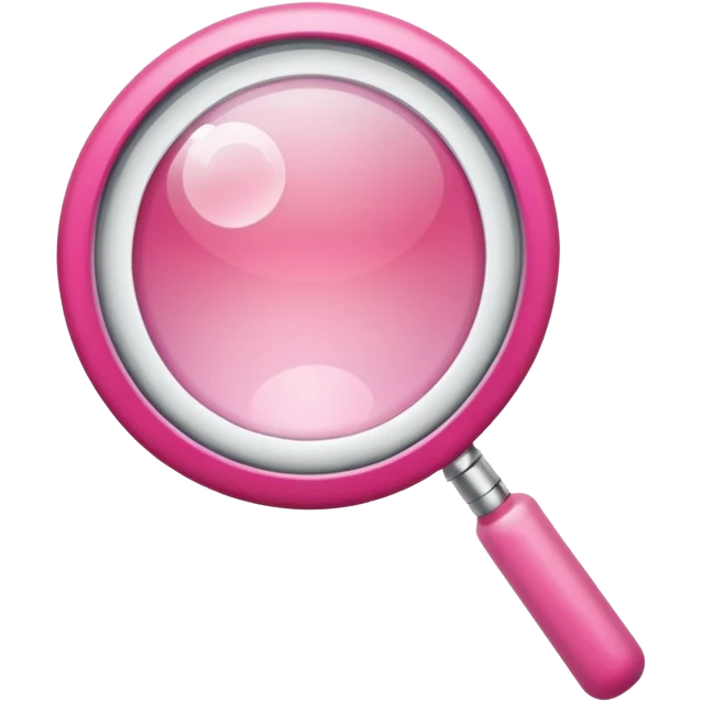 mix light pink dark pink and white girly internet circle with a magnifying glass emoji