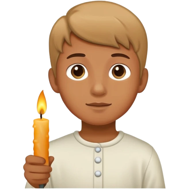 menino segurando uma vela  emoji
