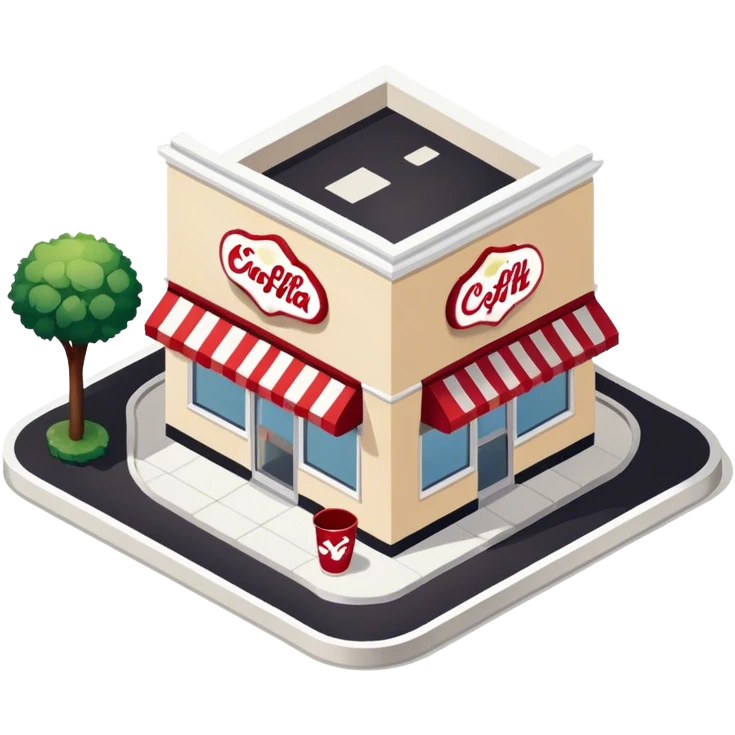 Isometric chick-fil-a  emoji