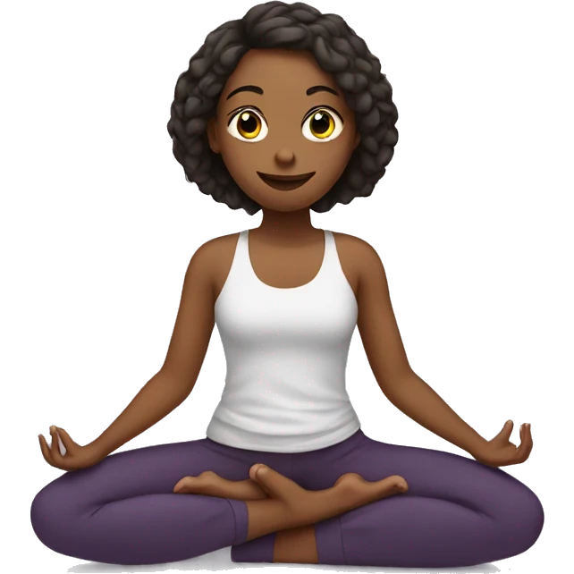  Girl doing yoga emoji
