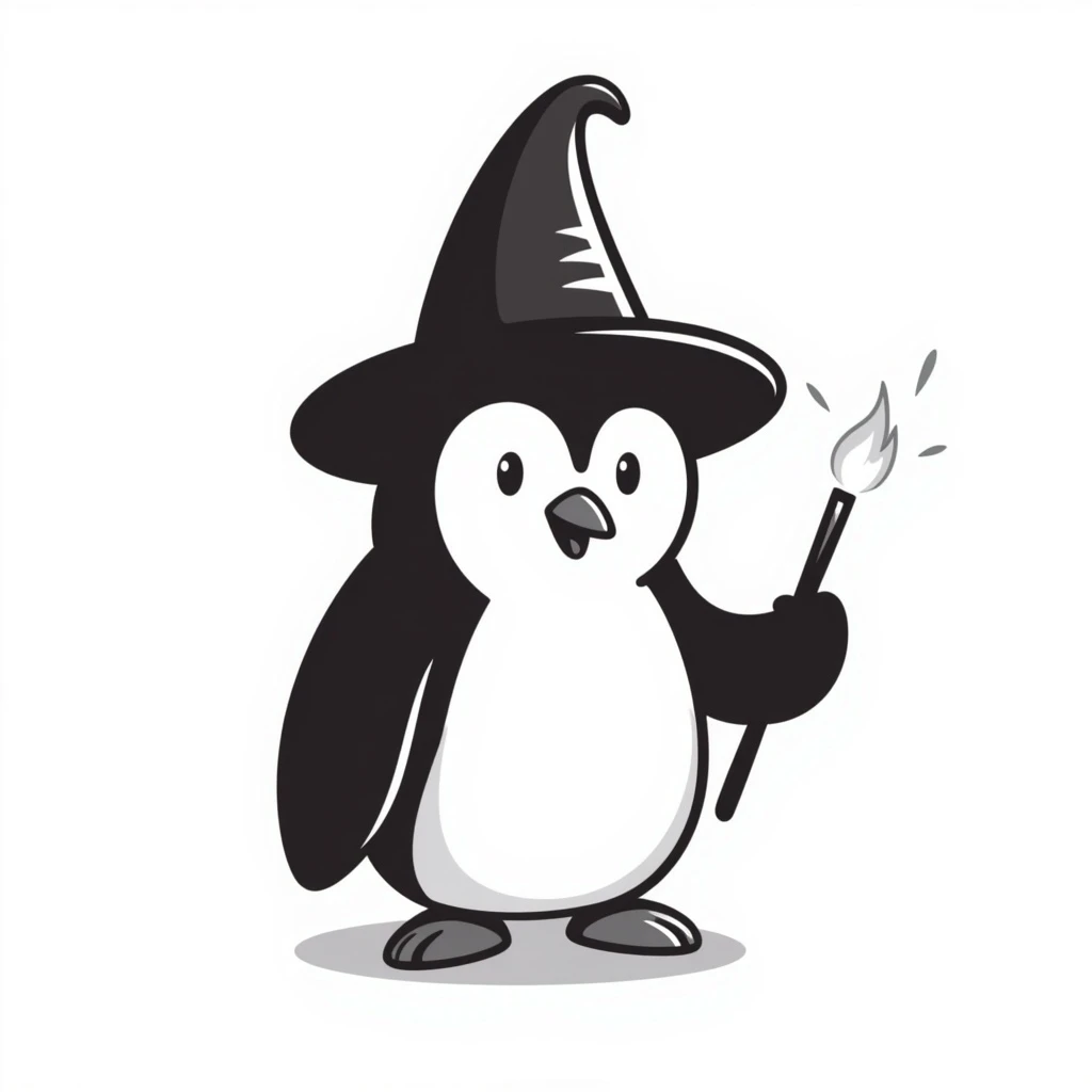Penguin Wizard emoji