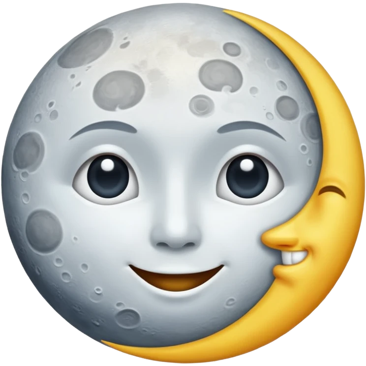 moon on the sky background emoji