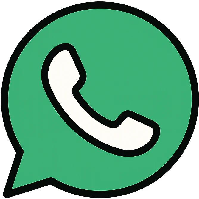 flat icon style whatsapp logo, green and white, no text, no background emoji