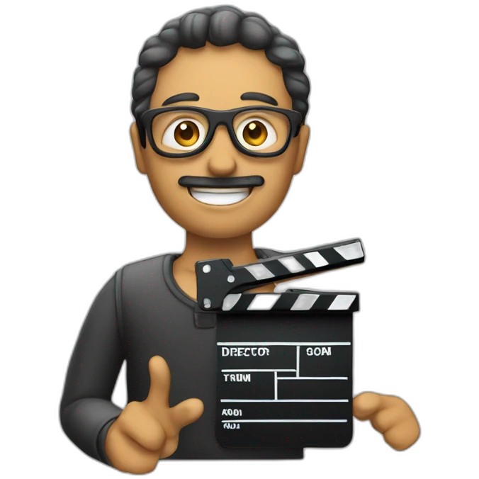 Director film in hand clapperboard emoji