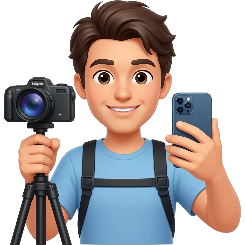 instagram fitness content creator: filming with a smartphone# emoji