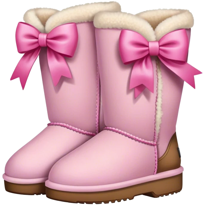 Cute uggs with pink bow emoji