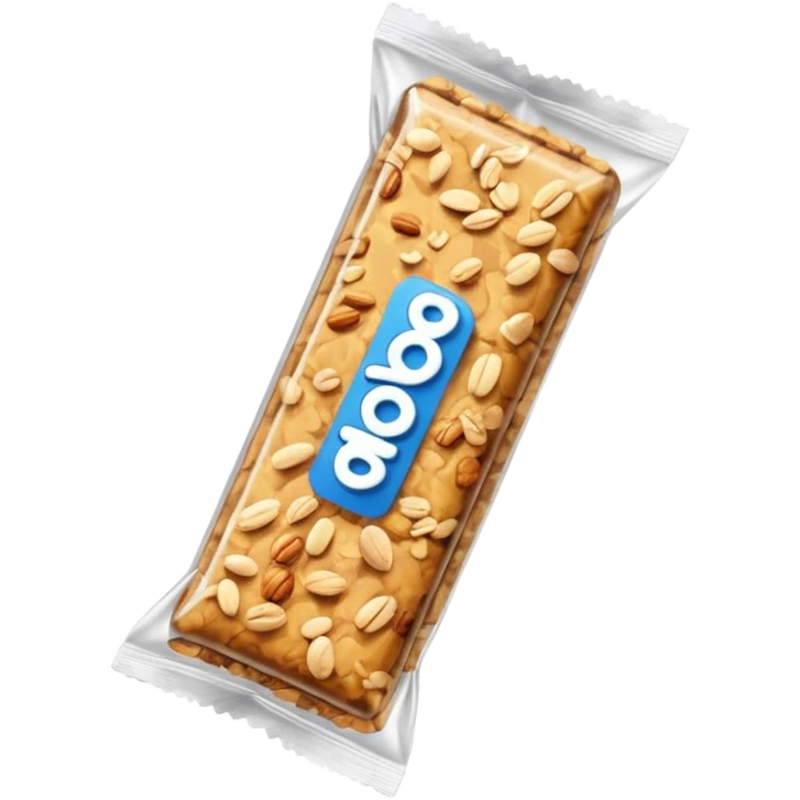 granola bar in a wrapper, simple, clear emoji
