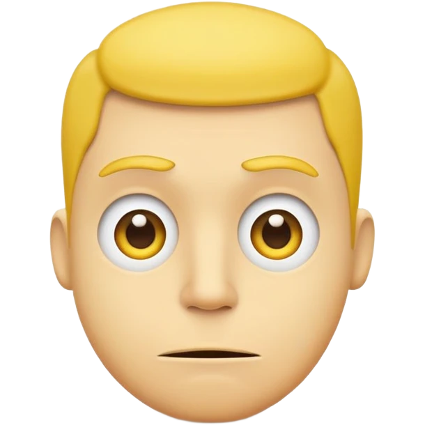 basic yellow guy with a srtiaght mouth and judgingly looking to the side emoji