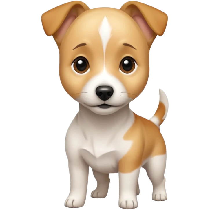 Mini jack russel terrier fully blonde dog  emoji