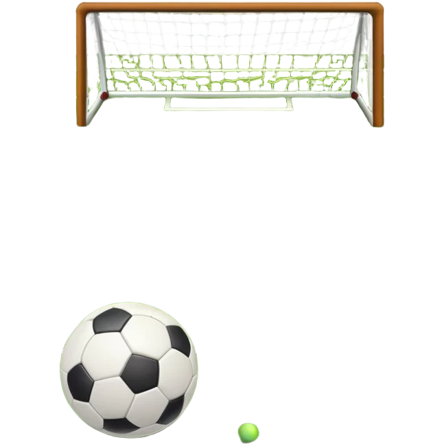 Europian Football. A football resting on the grass of a soccer field, with goalposts and field markings in the background. The scene highlights the ball's position at the center of the action, emphasizing the competitive atmosphere and readiness for play. emoji