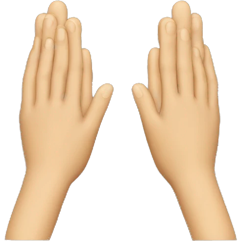 An emoji where both the legs are joined like how both hands are joined in the praying emoji emoji