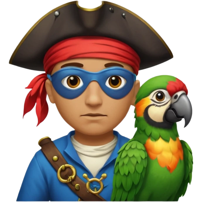 pirate and parrot emoji