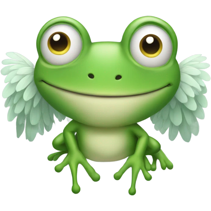 Frog with angel wings emoji