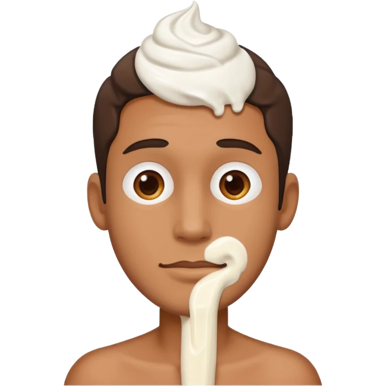 man with a long dick that has white cream on it emoji