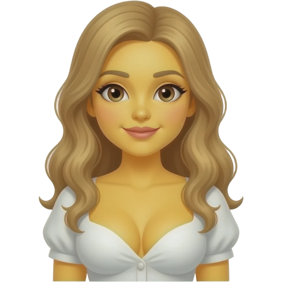 Yellow face Emoji with big boobs emoji