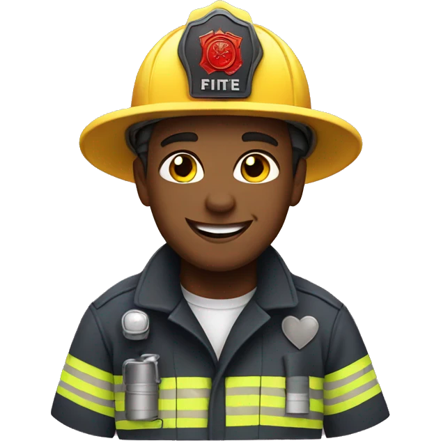 Firefighter in love emoji